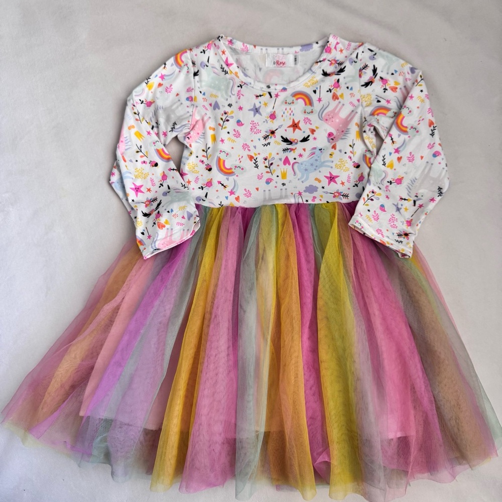 Mila & Rose Unicorn Rainbow Tutu Dress